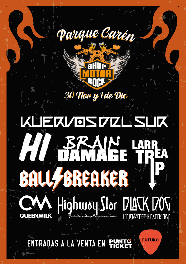 Kuervos del Sur y Hermanos Ilabaca encabezarán el festival Shop Motor Rock